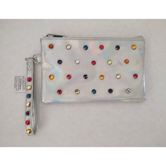 Children's Place fashion bag & matching sunglasses - silver "gemstones" purse - Picture 4 of 11